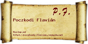 Poczkodi Flavián névjegykártya