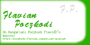 flavian poczkodi business card